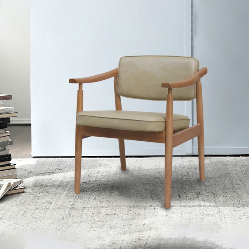 Traditional Style Dining Chairs Kitchen Arm Side Dining Chair with Wooden Legs