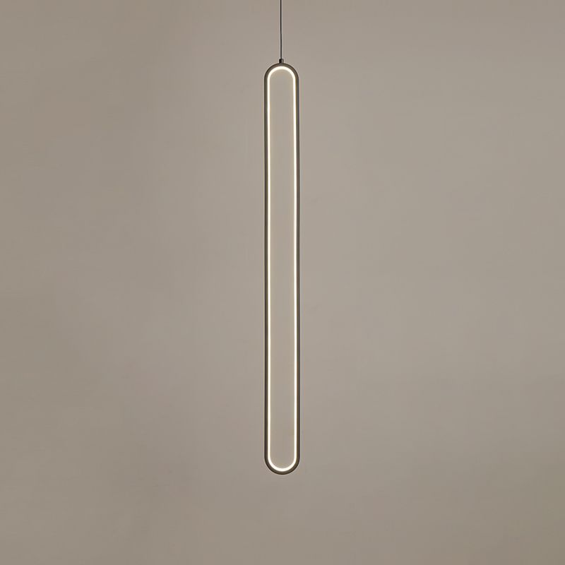 Lampada a led a led moderna a led Iron Iron Light Linea Linea con tonalità silicone