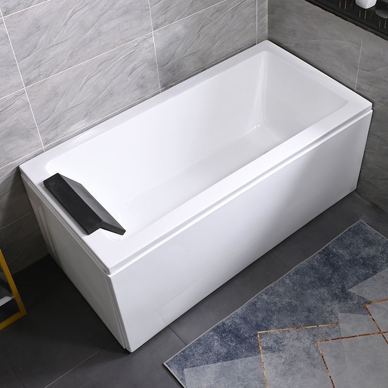 Freestanding Acrylic Bathtub Modern Stand Alone Soaking Tub with  Pop-up Drain