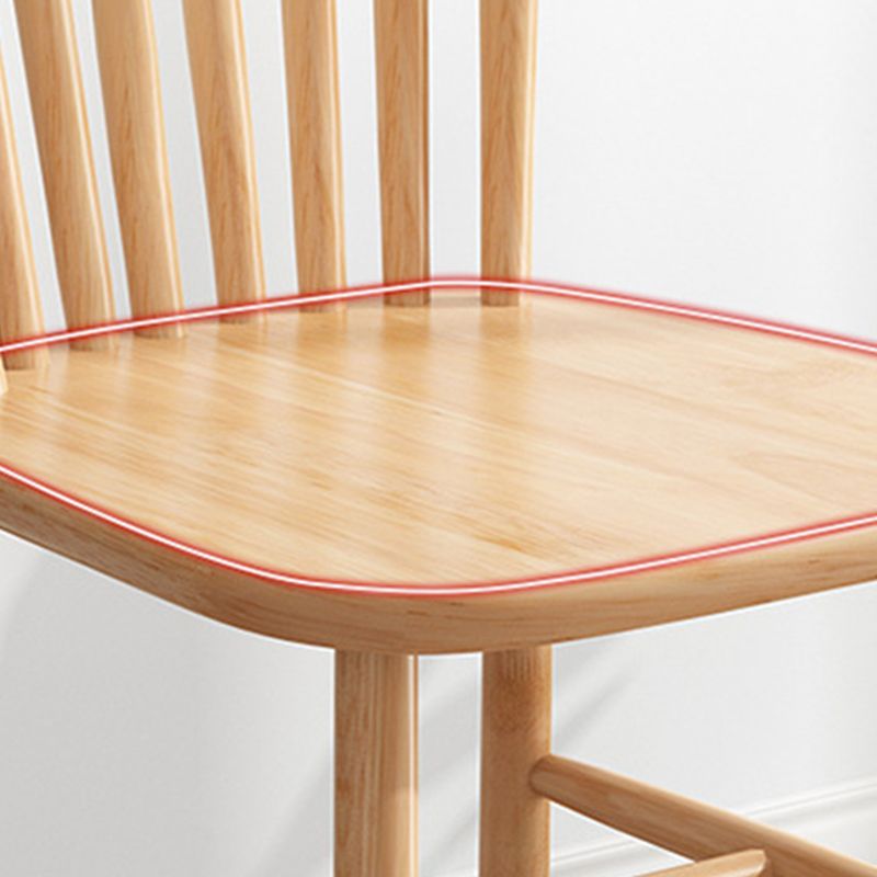 Solid Wood Dining Chair Industrial Style Windsor Back Side Chair