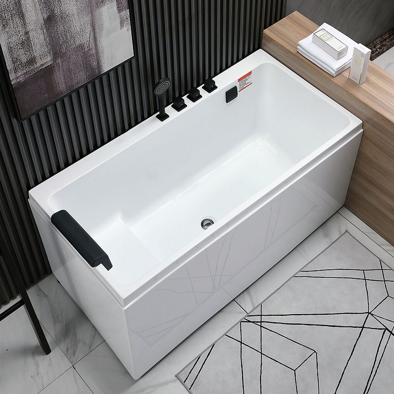 Modern Freestanding Acrylic Bathtub Rectangular Soaking Bath