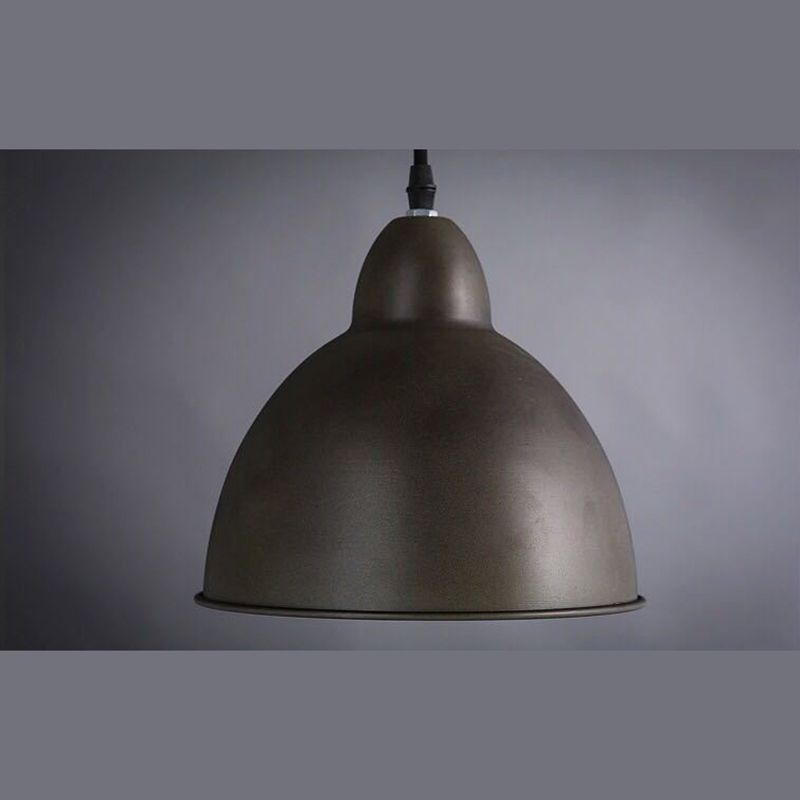 Industrial Style Bowl Shade Reading Wall Lamp 1-Light Metal Wall Sconce with Pulley in Black