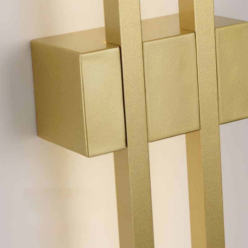 Metal LED Wall Lamp in Modern Minimalist 2-Light Linear Wall Sconce for Bedroom