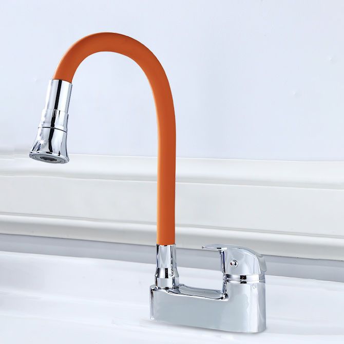 Modern Style Vessel Faucet Copper Single Handle High Arc Vessel Faucet