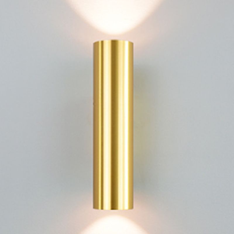 Stile moderno cilindro con le luci della parete con le luci in metallo a 2 luci rondella da parete