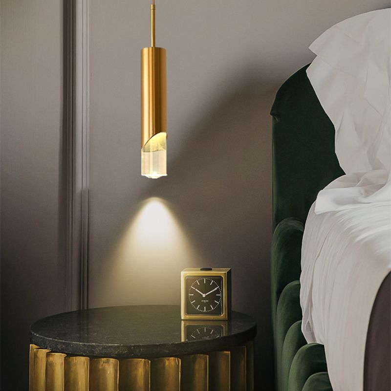 1 cylindre léger suspendu moderne simplicité suspension acrylique pour restaurants