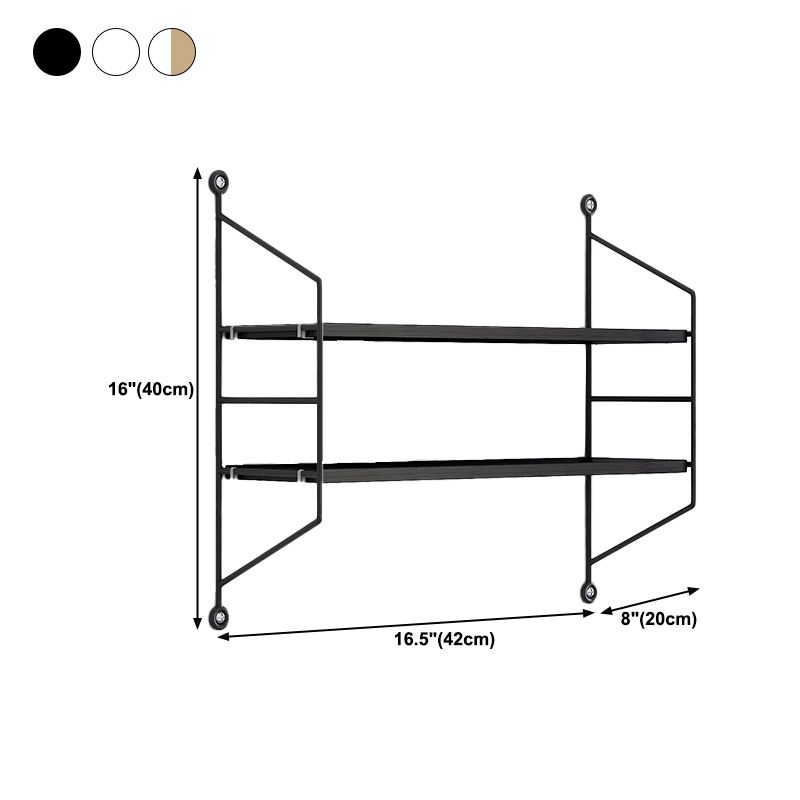 7.87"W Bookcase Contemporary Style Wall Mounted Bookshelf for Home Office