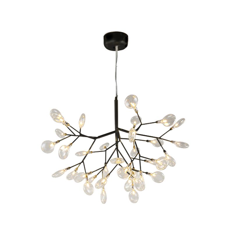 Twig Living Room Pendant Lamp Metallic LED Minimalistic Chandelier Lighting Fixture