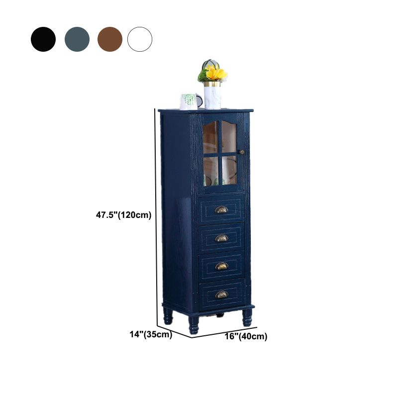 Wood Modern Cabinet Rectangular Minimalist Side Cabinet with Drawer
