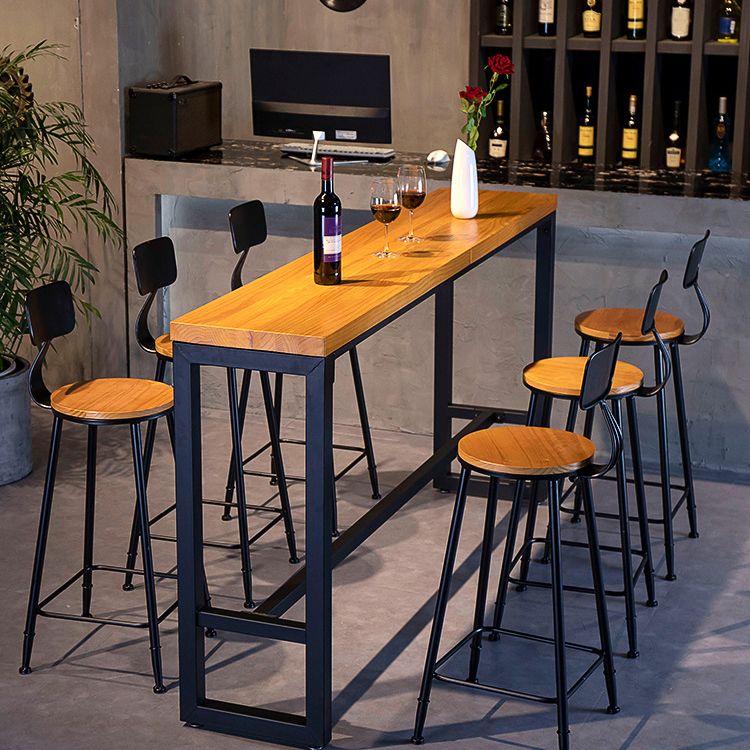 Contemporary Style Counter Stool Low Back Armless Bar Stool for Indoor