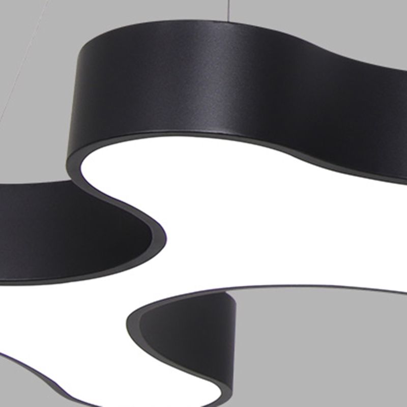 Moderne unieke vorm kroonluchter verlichtingsarmaturen acryl eiland plafondlicht