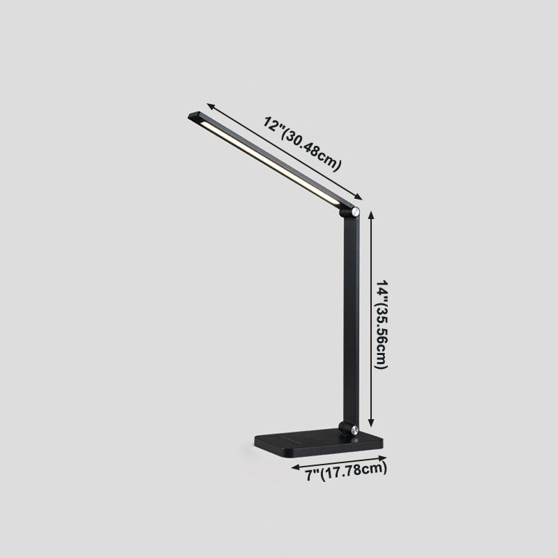 1 tavolo lineare leggero leggero modernismo lampade da tavolo notturno in metallo per la sala di studio in nero