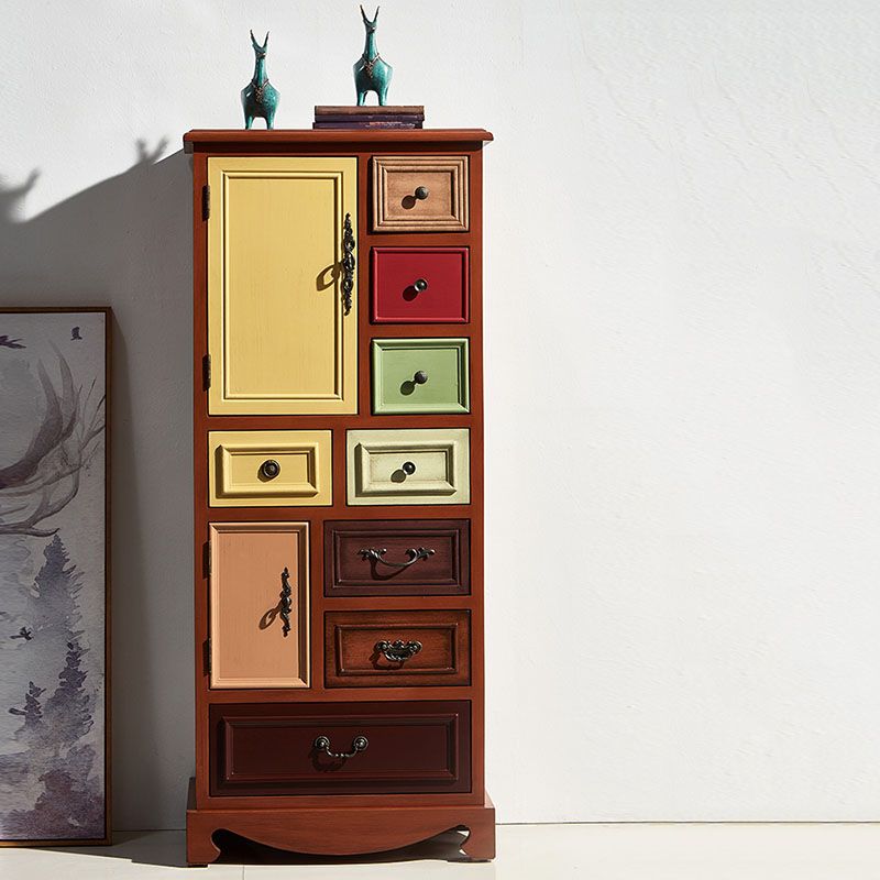 Nautical Contemporary Bedroom Storage Chest Wooden Chest with Drawers