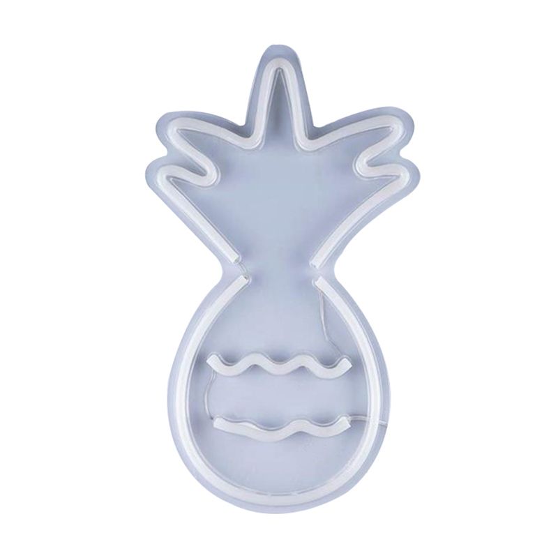 Plastic Pineapple Wall Night Lighting Contemporary LED Nightstand Lighting in White