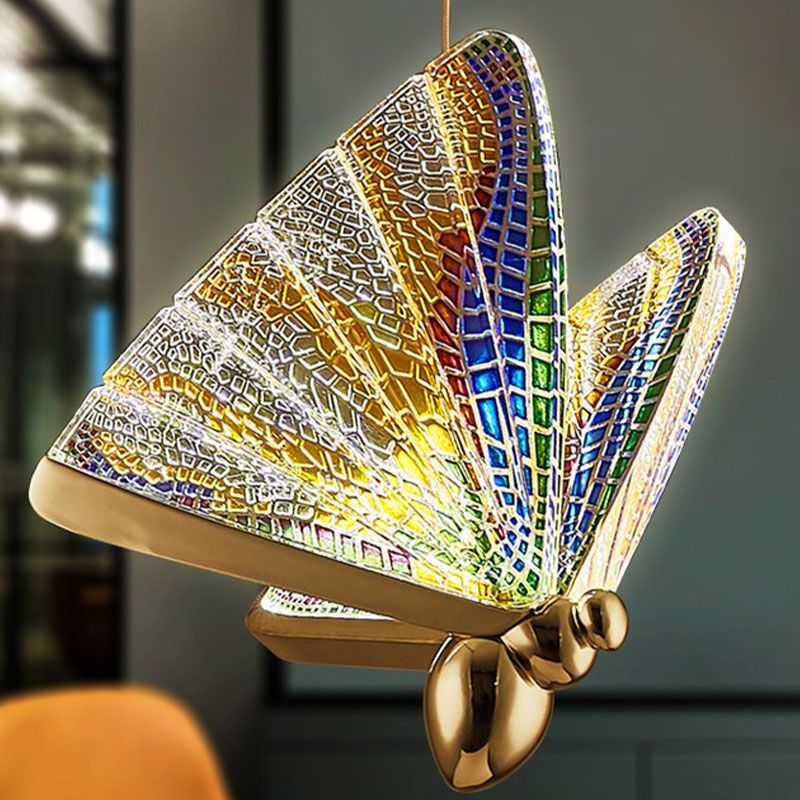Moderner Butterfly Hängnisbeleuchtung Acryl Decke Anhängerlampe
