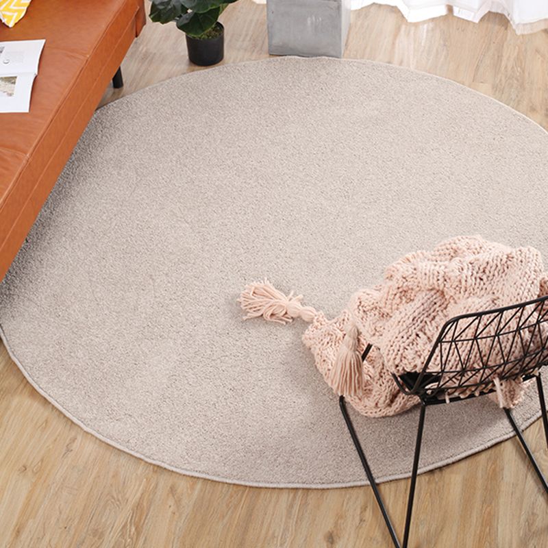 Tappeto moderno rotondo in poliestere solido poliestere moquette non slip tappeto interno per soggiorno