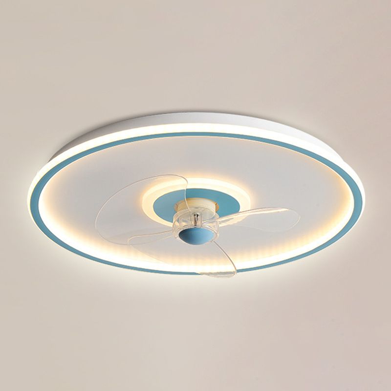 2 Light Ceiling Fan Light Modern Style Metal Ceiling Fan Light for Living Room