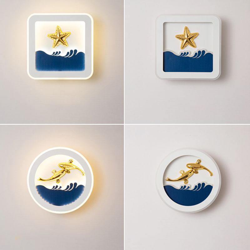 Modern Simple Iron Wall Light LED Wall Lamp with Acrylic Shade for Living Room