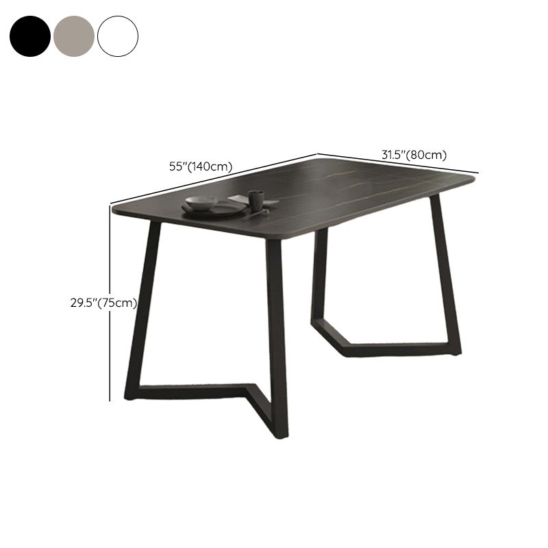 Modern Stone Rectangle Dining Table 1/2/5/7 Pieces Dining Set for Dining Room