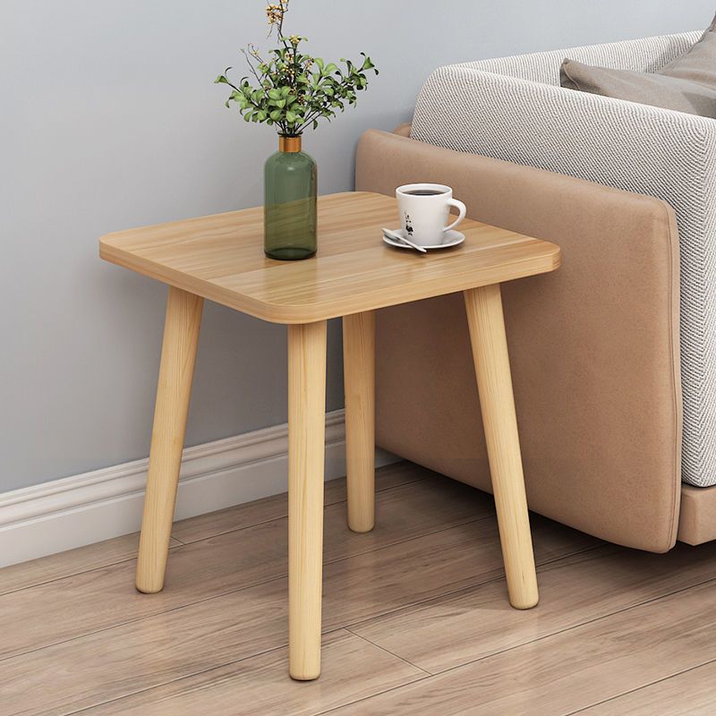 16.5"Tall Square End Table Black/white/brown Wood 4 Legs Side Table