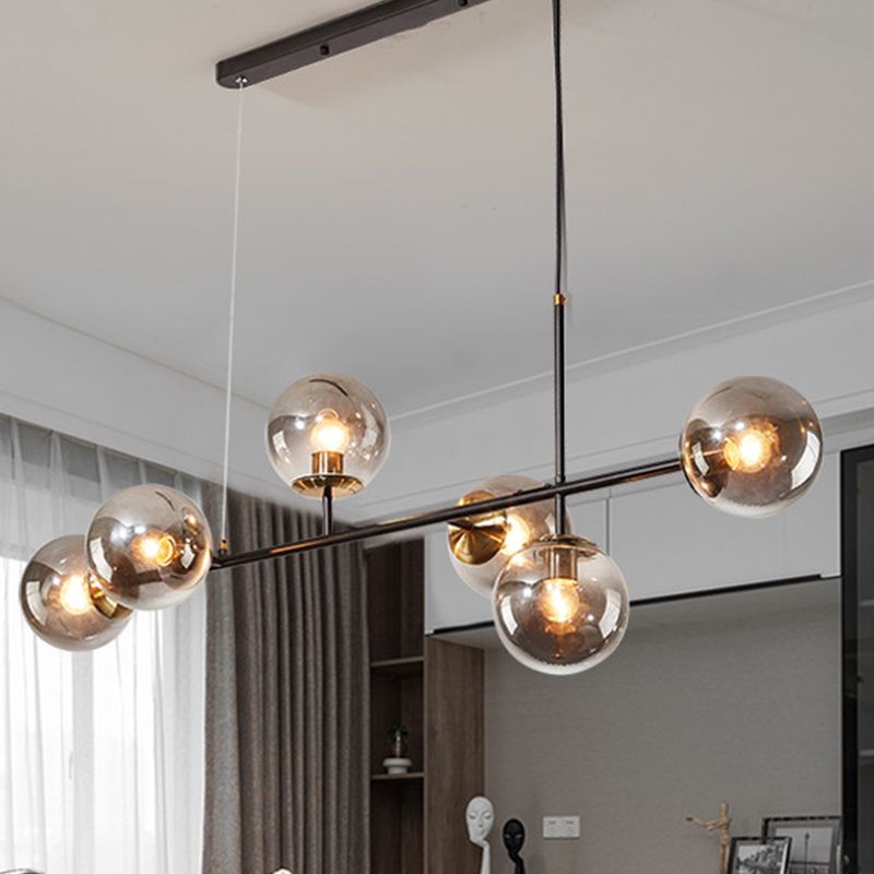 Contemporary Sphere Island Light Glass  Island Lighting Fixtures for Kitchen