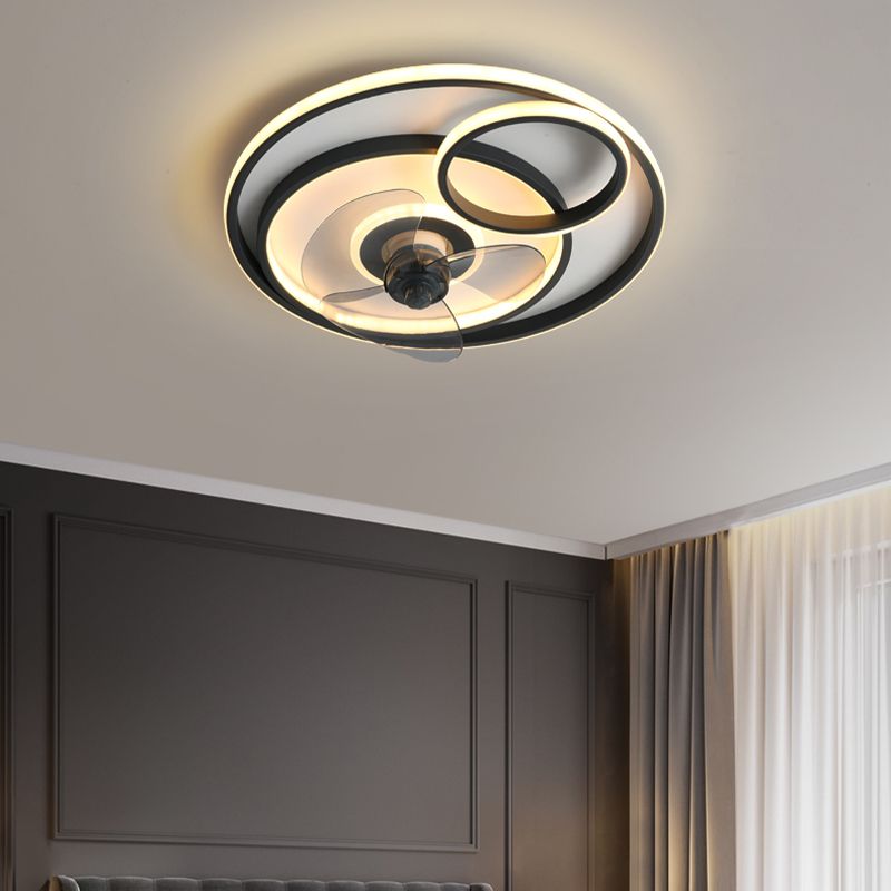 Modern Style Ceiling Fan Lighting Metal 3 Light Ceiling Fan Light for Living Room