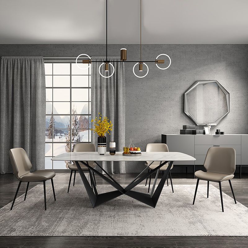 Contemporary 1/4/5 Pieces Dining Room Set Sintered Stone Dining Table Set