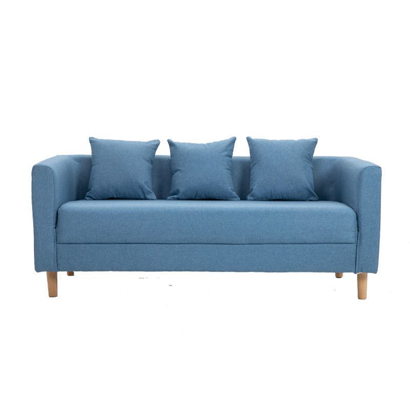 Sofa with 3 Pillows 3 Seater Hair Pin Legs Seating for Bonus Room