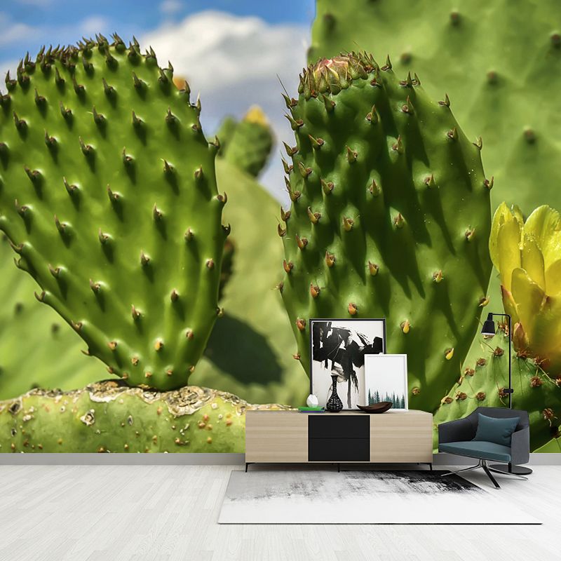 Tropical Cactus Mural Large Size Wall Covering for Home, Made to Measure