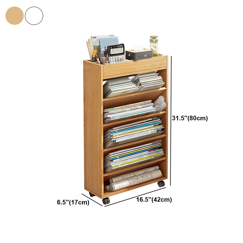 Contemporary Style Bookcase Wooden Book Shelf for Home Office