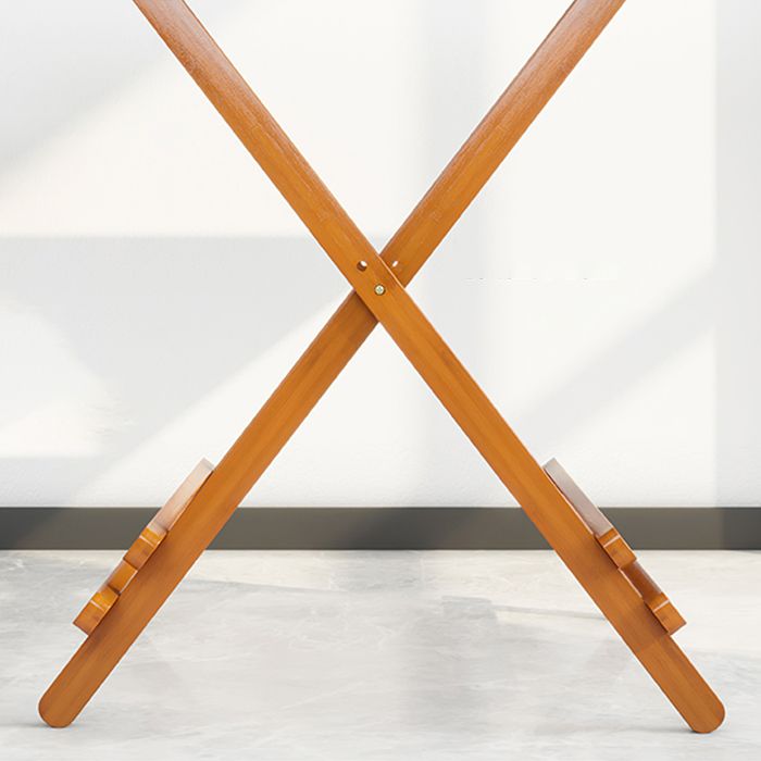 Contemporary Natural Wood Table Bamboo Home Dining Table with Pedestal