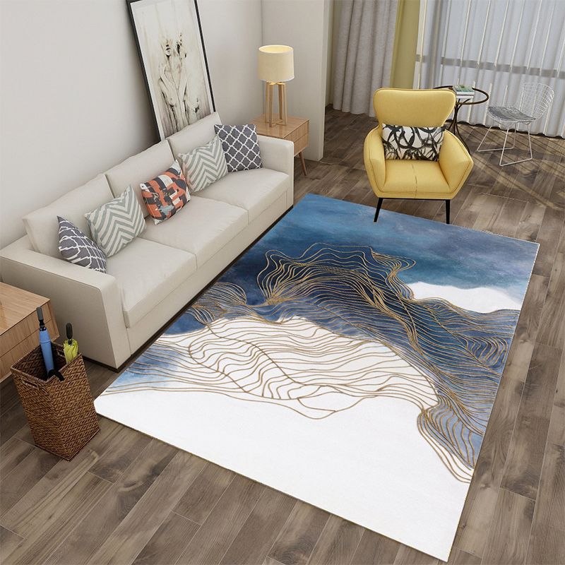 Tapis graphique moderne blanc moderne tapis de support sans glissement pour décoration intérieure