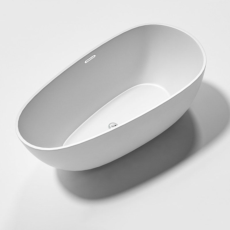 Modern Acrylic Bathtub Freestanding Soaking Bathtub with Drain Bath Tub