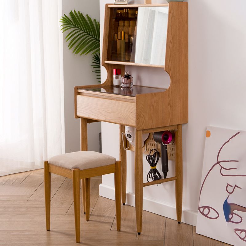Mirrored Glass Drawers Make-up Vanity with Storage for Bedroom