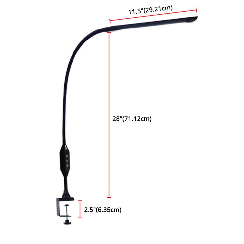 Lampe à serrage linéaire flexible à la lampe en métal minimaliste salle d'étude de table LED avec contrôle tactile