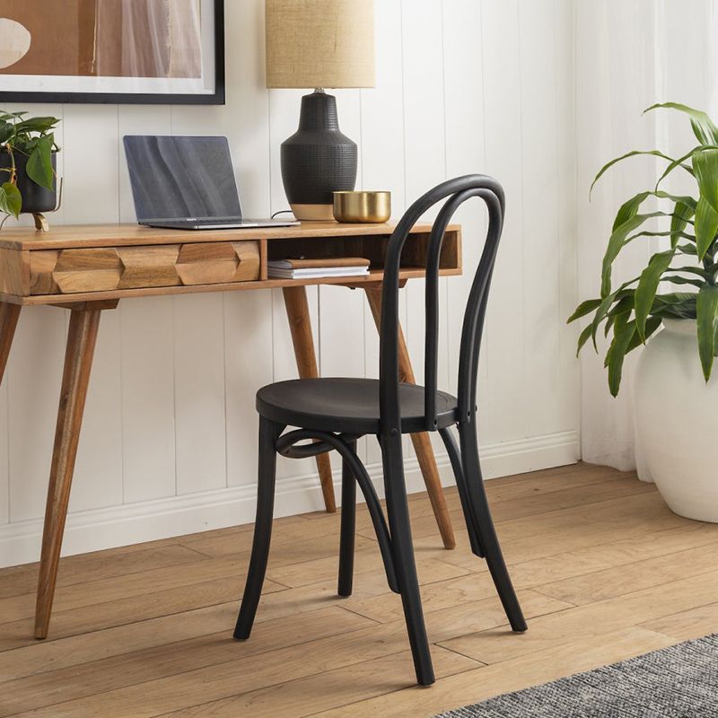 Solid Wood Side Chair Windsor Back Dining Chair for Living Room