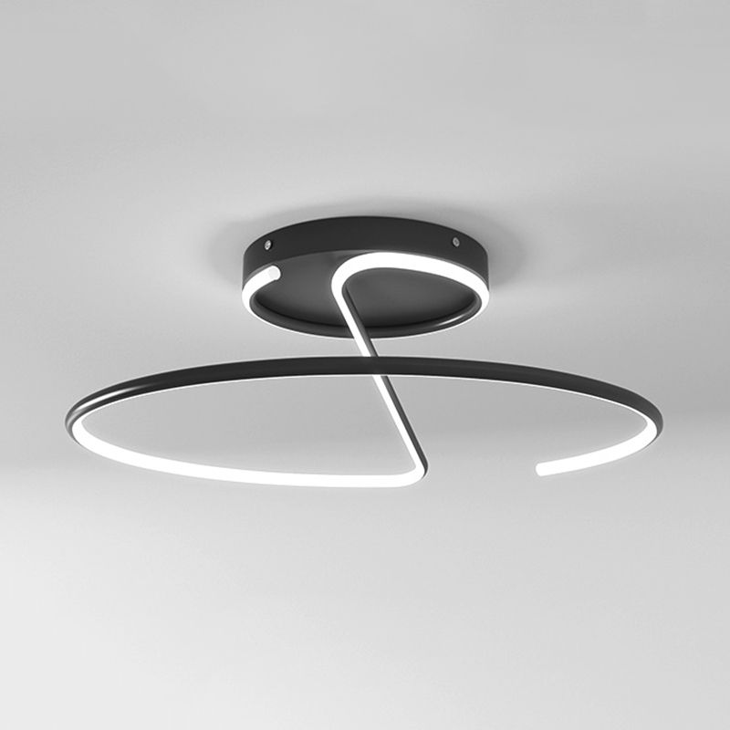 Moderno minimalista a LED LED Light Alluminio semifulto lineare con tonalità silicone