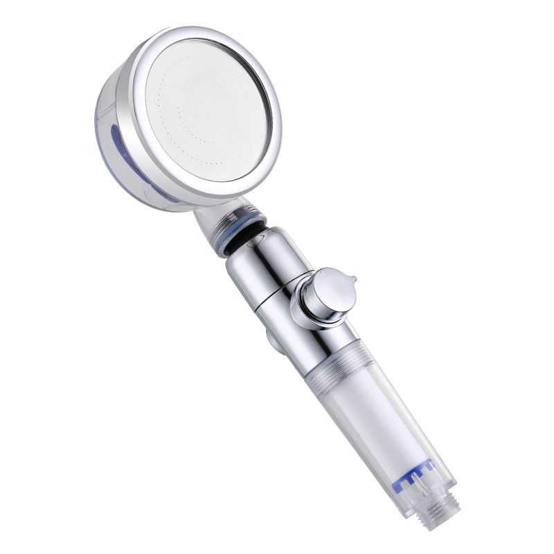 Silver Handheld Shower Head with Katalyst Adjustable Shower Heads