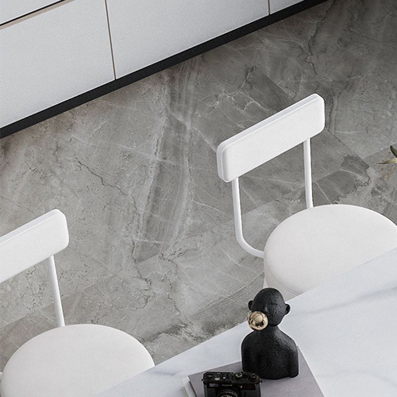 Faux Leather Armless Counter Stool Glam Style Low Back Bar Stool for Indoor