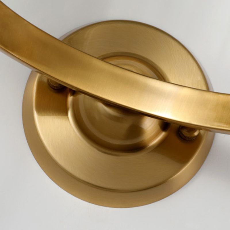 Lámpara de pared de oro de cristal en moderna luz de pared de metal de electroplacas de estilo artístico para dormitorio