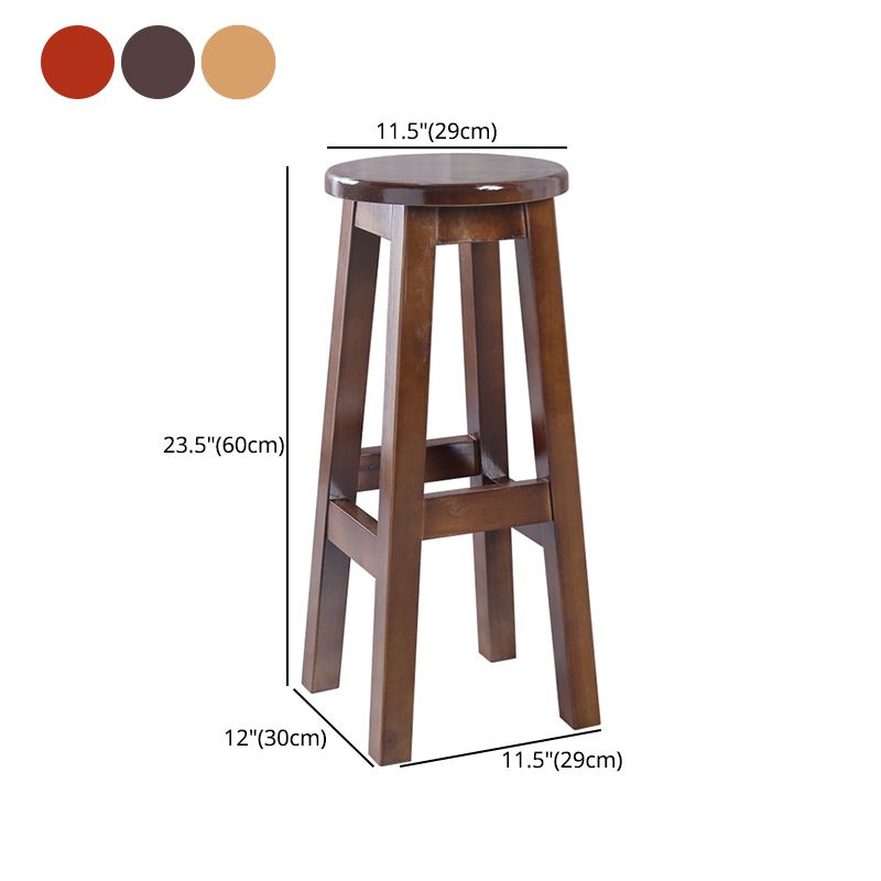 Taburete contemporáneo de barra de goma taburete de bar de interior con asiento de madera y reposapiés