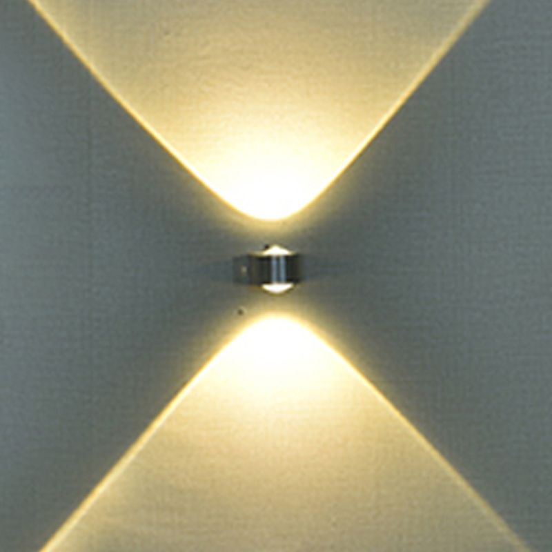 Metall Geometrische Wandleuchten Moderne Stil 2 Leuchten Wandmontierte Lampen in Silber