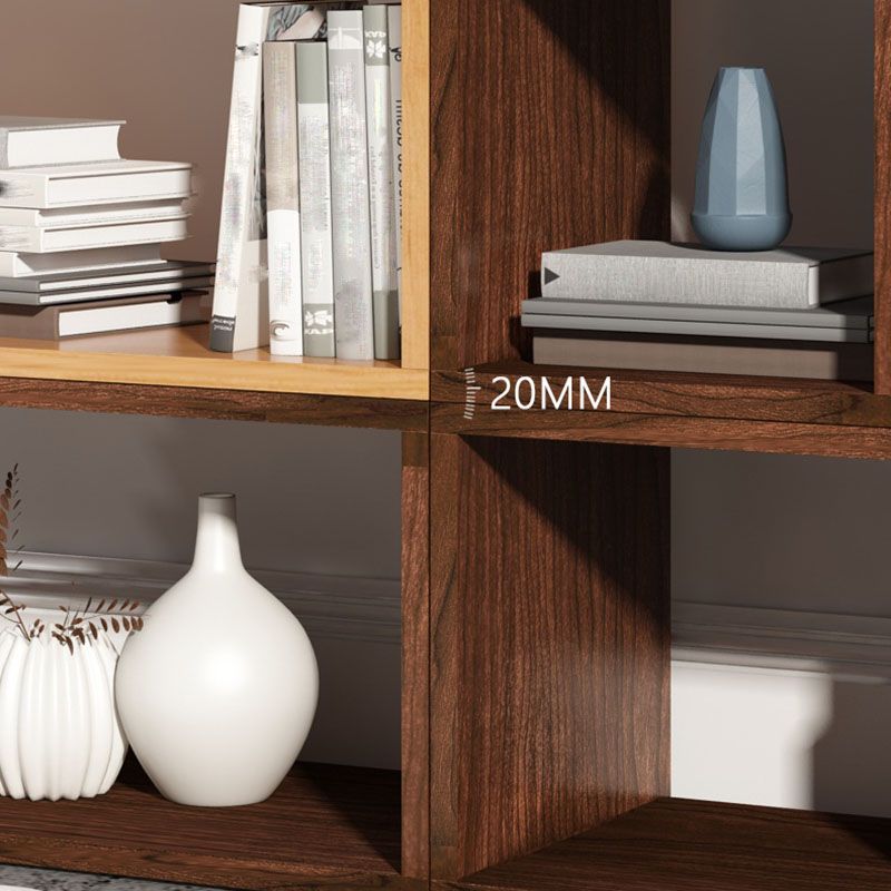 Open Back Cube Bookshelf Wood Contemporary Bookcase for Home