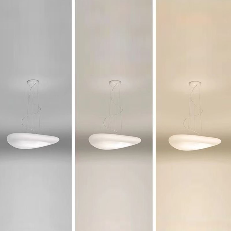 White LED Hanging Lamp Modern Style Plastic Chandelier Pendant Light for Bedroom