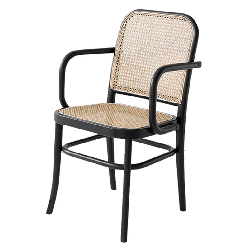 Traditional Dining Chair Solid Wood Cane Back Dining Room Chair