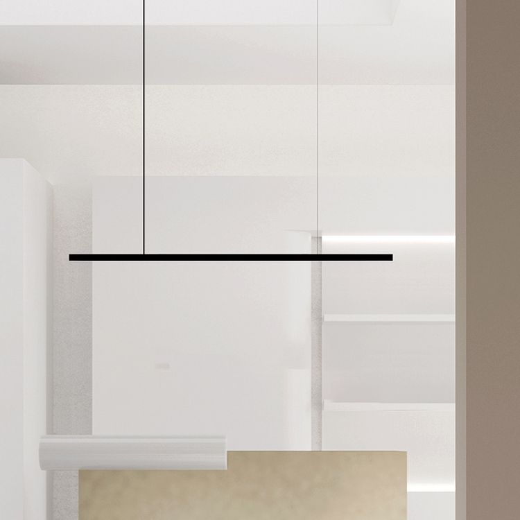 Minimalism Hanging Light Linear Island Light Fixture for Dining Room