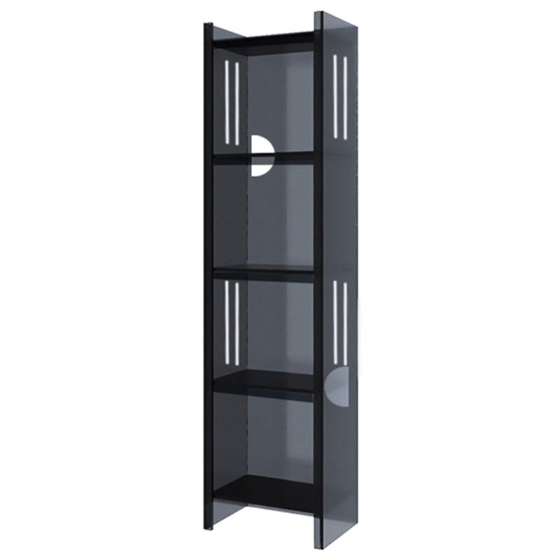 Modern Closed Back Standard Bookshelf Acrylic Bookcase with Rectangular Shelves