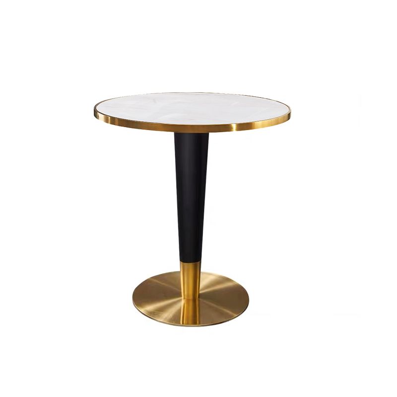 29.5-inch Tall Side End Table Round Steel Pedestal Table for Living Room
