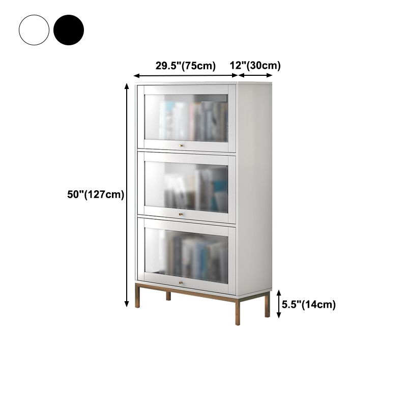 11.81 "W Bookcase Glam Style Scaffale per la casa e l'ufficio con porta