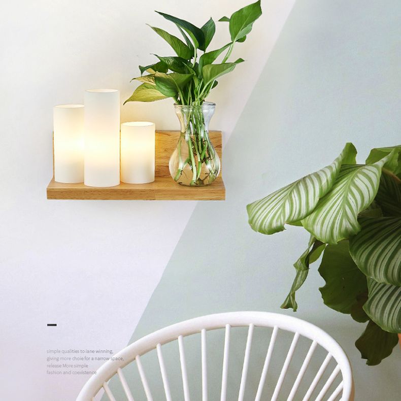 Nordic Creative Style Mur Mur Light Tifce Wood Wall Lampe